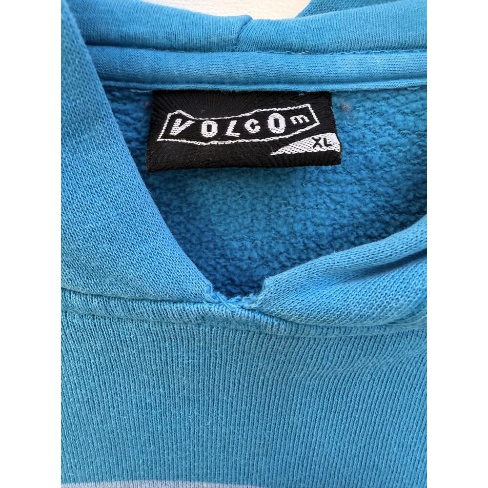 Volcom Pullover Hoodie Mens XL Blue Graphic Skate Surf Streetwear Sweatshirt - Picture 3 of 5